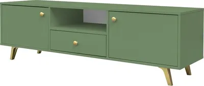 Produktbild von Lowboard SIENA – modernes Sideboard TV-Schrank RTV Möbel für Wohnzimmer mit viel Stauraum (Grün)