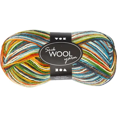 Produktbild von Sockenwolle, L 200 M, Moosgrün, 50 g/ 1 Knäuel [HOB-41316]