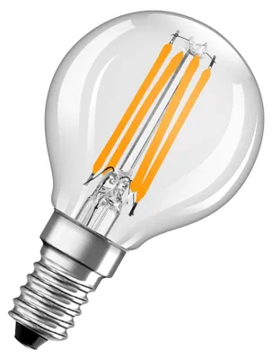 Produktbild von OSRAM SUPERSTAR + CLASSIC P FIL 25 LED-Lampe, E14, Miniballform, 2,2W, 300lm, 2700K, warmweißes Licht, stark reduzierter Blauanteil, geringere Augenbelastung, dimmbar, geringer Energieverbrauch