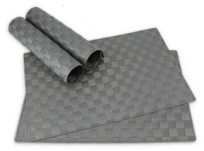 Produktbild von Tischsets MODERN 4er Set Grau als Tischuntersetzer