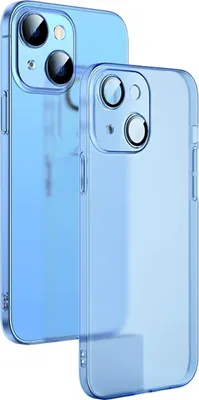 Produktbild von König Design Hülle kompatibel mit Apple iPhone 14 Kunststoff Soft Handyhülle - Handy Case Blau