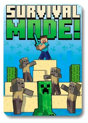 Immagine prodotto di Coperta accogliente per bambini Minecraft - Morbida coperta in pile per piccoli costruttori, 140 x 100 cm