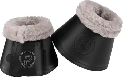 Produktbild von Eskadron Platinum Hufglocken, Sprungglocken " SOFTSLATE FAUX FUR " 1 Paar Größe - L Farbe - black