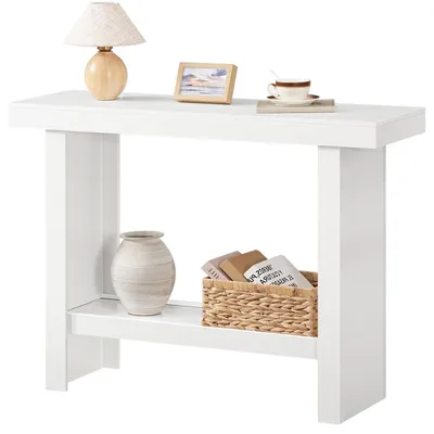 Immagine prodotto di Tavolino consolle stretto, ingresso, realizzato in materiale composito, colore bianco