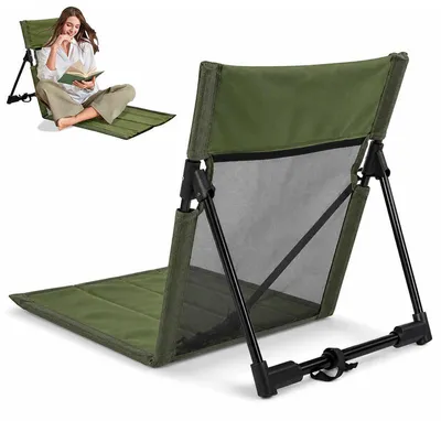 Produktbild von Strandmatte mit Rückenlehne,Strand Klappstuhl,Klappbar Strandstuhl,Tragbar Leichter Strandstuhl,Tragbare Strandliege Faltbarer Campingstuhl Liegestuhl
