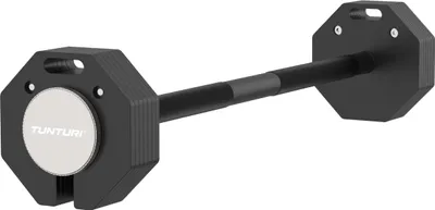 Produktbild von Tunturi Rapid Verstellbare Langhantel – 35-kg-Langhantel – Verstellbar von 11 bis 35 kg – 7 Gewichte in einem – Langhantelset für das Heimtraining