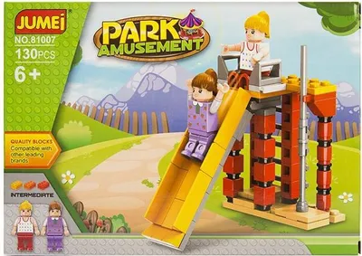 Immagine prodotto di Set di mattoncini per parco divertimenti Jumei, 130 pezzi, dai 6 anni in su