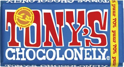 Produktbild von Tony's Chocolonely - Schokolade Tony Chocolonely Puur Reep 180gr | Stück 180 Gramm