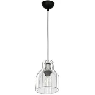 Produktbild von Aria Glas Pendelleuchte schwarz chrom