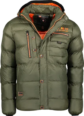 Produktbild von Geographical Norway Herren Stepp Winterjacke Citernier warm mit Kapuze, Farbe:Khaki, Größe:M