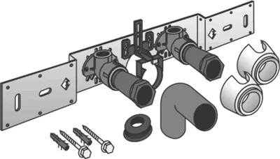 Productafbeelding van KE Kelit KE85SB, aansluitset voor KELEN, PP-RCT, met sifonbocht, 20x1/2", 15 cm, 1 stuk.