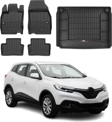 Image de Kit Tapis de Sol et Coffre pour Renault Kadjar 2015-2022 TPE Noir