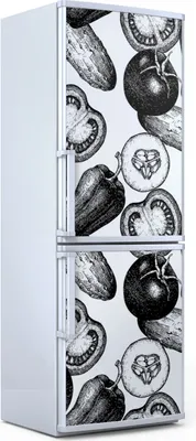 Produktbild von Magnete Dekorative - 70 cm x 190 cm - Küche - Magnetmatte Kühlschrankmagnete - Handgezeichnetes Gemüse