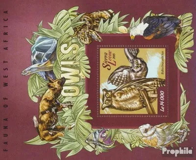 Produktbild von Briefmarken Sierra Leone 2015 Mi Block 733 (kompl. Ausg.) postfrisch Eulen