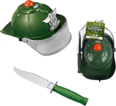 Image de Grand Ensemble Militaire Casque Casque Couteau De Chasse Jouet Pour Enfants