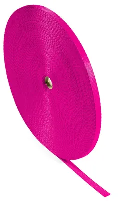 Produktbild von Bagum Polypropylen Gurtband Rosa 10 mm × 50 m, Tragband Rolle aus 100% PP, Gurt UV Beständig und Wasserresistent, Hergestellt in der EU