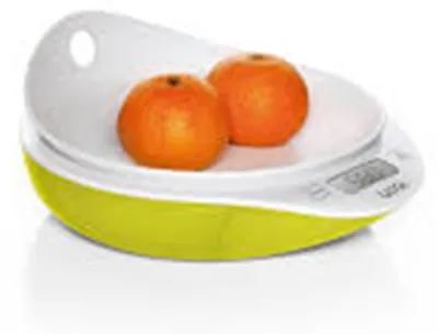 Produktbild von Laica KS1025, Elektronische Küchenwaage, 5 kg, 1 g, Weiß, Gelb, Kunststoff, Arbeitsplatte