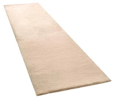 Produktbild von Hochflor Teppich Läufer Flur Schlafzimmer Shaggy Flauschig Kunstfell Einfarbig Grösse 80x300 cm