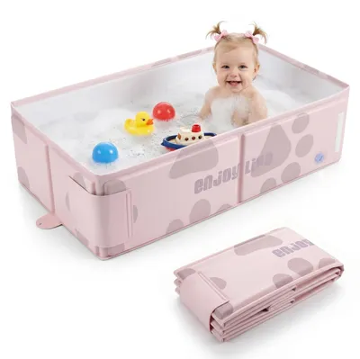 Immagine prodotto di Elzusha - Vasca da bagno pieghevole per bambini con indicatore di temperatura