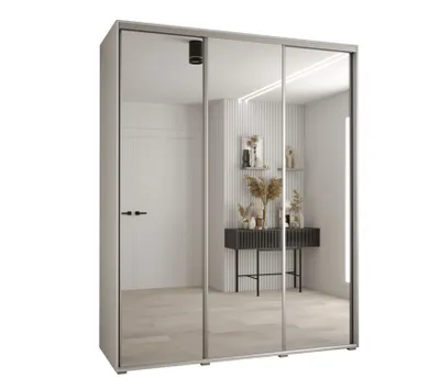 Obrázek produktu pro Šatní skříň ASIRI 2 - 200/60 cm, bílá / stříbrná