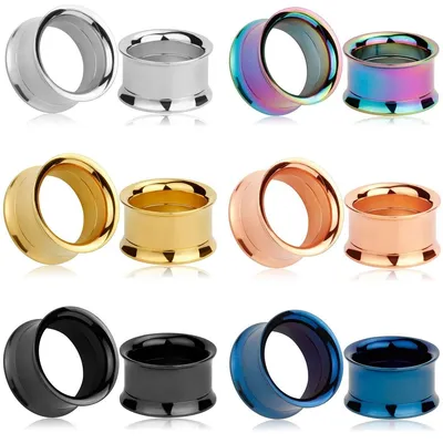 Obrázek produktu pro 12 kusů zátků do uší – nerezová ocel – velké, kuželovité zátky – velikost 6 mm/25 mm – kontrola před odesláním – vyčistit před použitím – ušní tunely