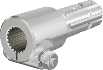 Image de Wiltec Manchon de Prise de force Cardan - Longueur 175 mm - Raccord logement 1 3/8" 21D - Raccord sortie 1 3/4" 6D - Ø 36 mm/44,37 mm - Arbre cannelé de tracteur