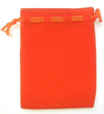 Produktbild von Säckchen aus Samt in Orange, 6x9 cm