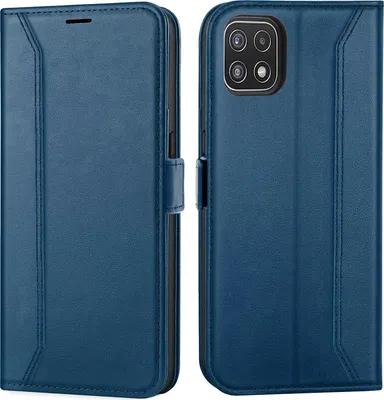 Image de Housse pour Samsung Galaxy A22 5G Housse Flip Case pliable Housse de protection, bleu