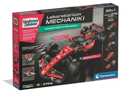 Produktbild von Clementoni Mechanik-Labor: Rennwagen-Bausatz für Kinder