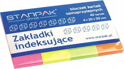 Productafbeelding van Index-Leesmarkeerders 20X50Mm, 40.000 Stuks, 4 Kleuren, A'12, 0359