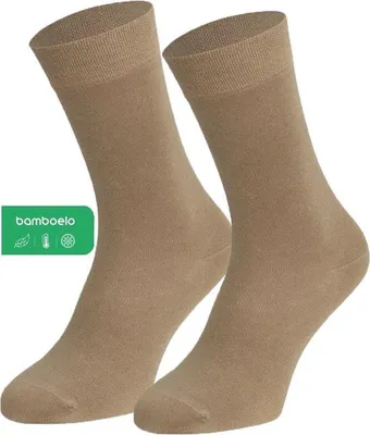 Productafbeelding van Bamboe sokken, uni, naadloos, ademend, maat 39-42, beige