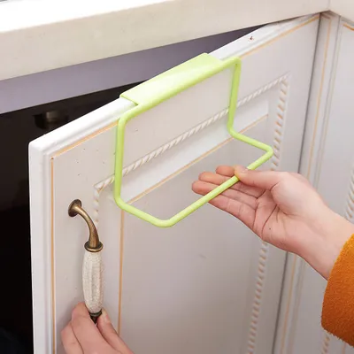 Produktbild von Küchenorganisator Schrank Schrank Türstärke zurück Handtuchhalter Lagerregal-Grün