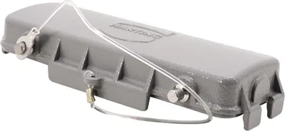 Produktbild von HARTING Schutzkappe 24B Metall für 2 Bügel am Unterteil Verliersicherung mit kleiner Schlaufe Temperaturbereich -40°C