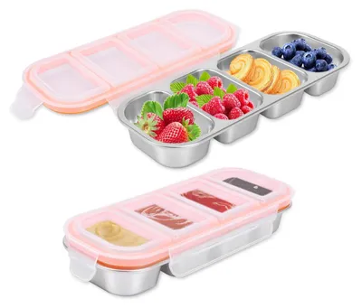 Productafbeelding van Omgoods - Snackdoos met Compartimenten - Snackplaten en Deksel