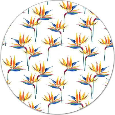 Produktbild von Glas Schneidebrett Herdabdeckplatten Schneideplatten Rund - 40 cm - Vogel Aquarell