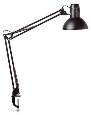 Büroleuchte E27 schwarz verstellbar mit Tischklemme