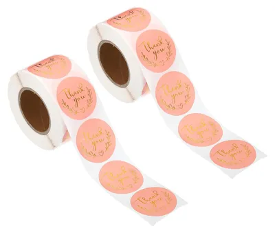 Produktbild von Rosa Dankeschön-Aufkleber, 1000 Stück, selbstklebend