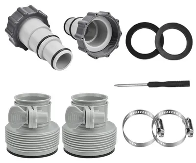 Obrázok produktu pre Sada 4 adaptérov na bazénové hadice, určená pre bazény Intex s priemerom 32/38 mm, vrátane tesniaceho krúžku