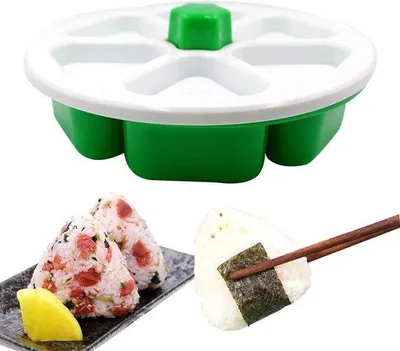 Produktbild von Sushi-Set Dreieck 6-in-1, Selbstfertigungs-Sushi für Zuhause, Restaurant, Camping, japanisches Reisgerät für Reisbälle