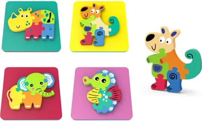 Productafbeelding van Dierenzachte puzzel 14x14 cm