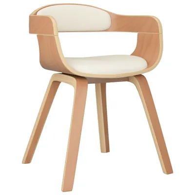 Obrázek produktu pro vidaXL Jídelní židle Cream Bent Wood a umělá kůže