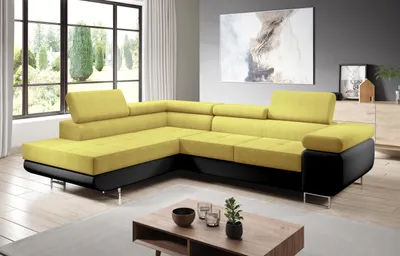 Produktbild von FurMeb24 - Ecksofa AVIO L  - LINKE SEITE , Sofa mit Bettk€sten und Schlaffunktion - (Orinoco 40 + Madryt 1100)