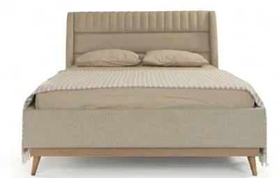 Obrázek produktu pro Čalouněná postel, béžová, moderní,  dvoulůžko