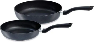 Produktbild von Famanu Pfannenset 2-teilig (Ø 24 cm, Ø 28 cm) - Gecoatedes Aluminium, Antihaftbeschichtung