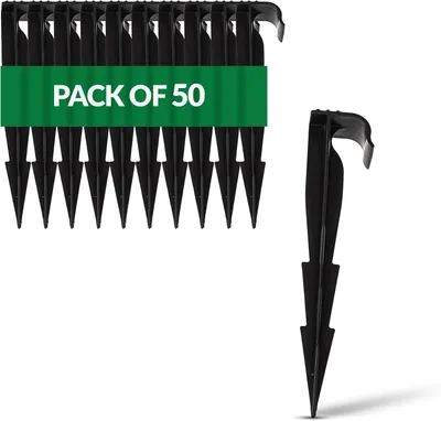 Productafbeelding van Set van 50 stuks AquaPeg tuinslanganker grondspike montageanker voor druppelslang, parelslang, plugvork