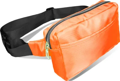 Produktbild von Bauchtasche Gürteltasche Hüfttasche Hip bag 3 Fächer Verstellbarer Gurt, neon Orange