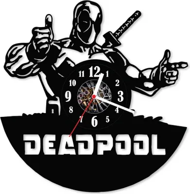 Zdjęcie produktu dla Zegar ścienny z płyty winylowej Deadpool 15.6