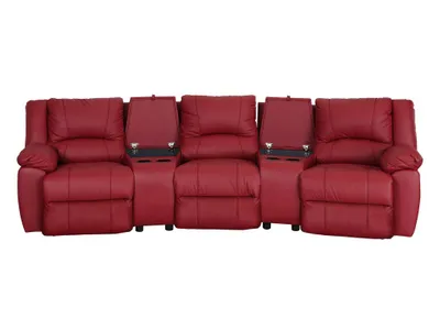 Produktbild von Relaxsofa 3-Sitzer - Leder - Rot - AROMA