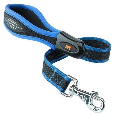 Produktbild von Ferplast ERGOCOMFORT Hundeleine, Nylon, ergonomischer Griff, 55 cm, blau