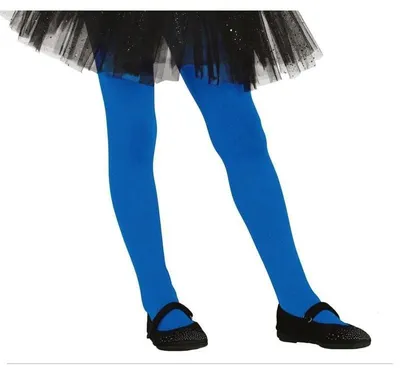 Produktbild von Karneval Eleganz Tights Blau Modisch Bequem Einfarbig Stylisch Elegant Kostüm Accessoire Zufriedenheit Mode Detail Fashion Statement, Farbe: Blau